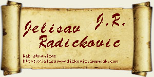 Jelisav Radičković vizit kartica